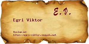 Egri Viktor névjegykártya
