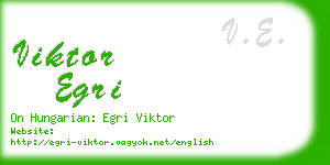 viktor egri business card